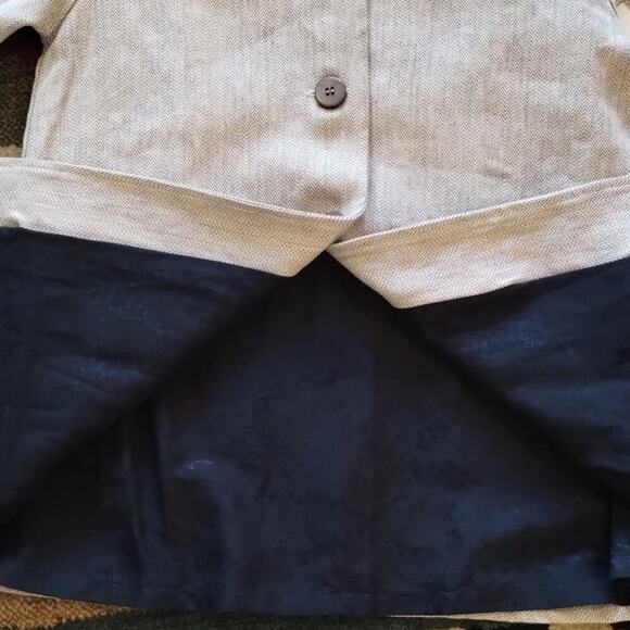 goddess gear NEW Organic Cotton Tweed Buttoned Lined Pocketed Pea Swing Coat L - Picture 12 of 16